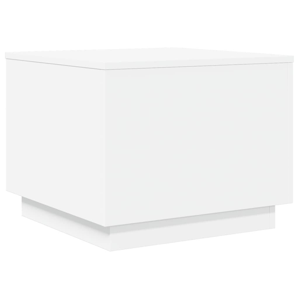 vidaXL Τραπεζάκι Σαλονιού με LED Λευκό 50 x 50 x 40 εκ.