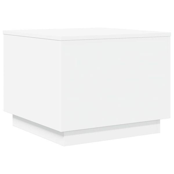 vidaXL Τραπεζάκι Σαλονιού με LED Λευκό 50 x 50 x 40 εκ.