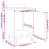 vidaXL Ερμάριο Πάγκος Εργασίας 60 x 60 x 96 εκ. από Ανοξείδωτο Ατσάλι