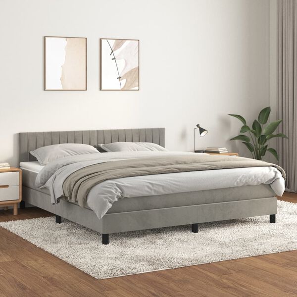 vidaXL &Kappa;&rho;&epsilon;&beta;ά&tau;&iota; Boxspring &mu;&epsilon; &Sigma;&tau;&rho;ώ&mu;&alpha; &Alpha;&nu;&omicron;&iota;&chi;&tau;ό &Gamma;&kappa;&rho;&iota; 180x200 &epsilon;&kappa;. &Beta;&epsilon;&lambda;&omicron;ύ&delta;&iota;&nu;&omicron;