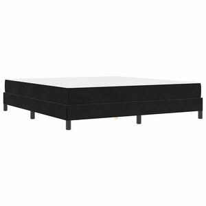 vidaXL Κρεβάτι box spring με στρώμα Μαύρο 180 x 200 cm Βελούδο