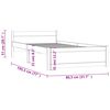 vidaXL Πλαίσιο Κρεβατιού Μελί 75x190 εκ. Ξύλο Πεύκου Small Single