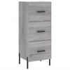vidaXL Μπουφές Sonoma Γκρι 34,5 x 34 x 180 εκ. από Επεξεργασμένο Ξύλο