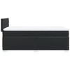 vidaXL Κρεβάτι Boxspring με Στρώμα Μαύρο 90x200εκ. από Συνθετικό Δέρμα