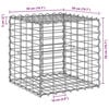 vidaXL Συρματοκιβώτιο Κύβος 50 x 50 x 50 εκ. από Ατσάλινο Σύρμα