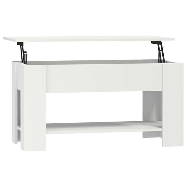 vidaXL Τραπεζάκι Σαλονιού Λευκό 101 x 49 x 52 εκ. Επεξεργασμένο Ξύλο