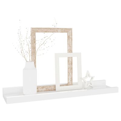 vidaXL Ράφια Τοίχου 2 τεμ. Γυαλιστερό Λευκό 40 x 9 x 3 εκ.
