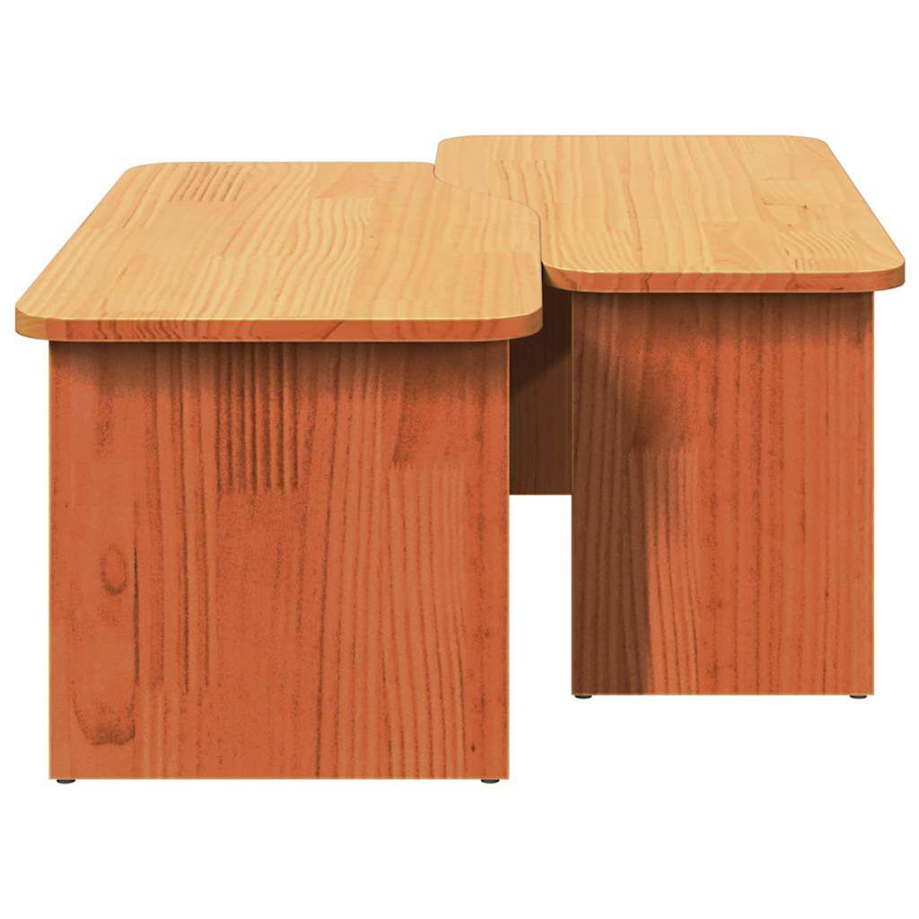 vidaXL Τραπεζάκι σαλονιού 2 pcs Καφέ κεριού 100 x 69 x 35.5 εκατοστά