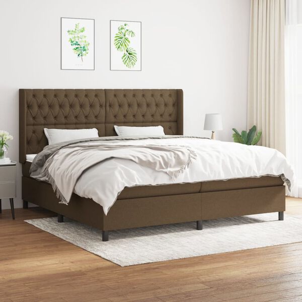 vidaXL &Kappa;&rho;&epsilon;&beta;ά&tau;&iota; Boxspring &mu;&epsilon; &Sigma;&tau;&rho;ώ&mu;&alpha; &Sigma;&kappa;&omicron;ύ&rho;&omicron; &Kappa;&alpha;&phi;έ 200x200 &epsilon;&kappa;. &Upsilon;&phi;&alpha;&sigma;&mu;ά&tau;&iota;&nu;&omicron;