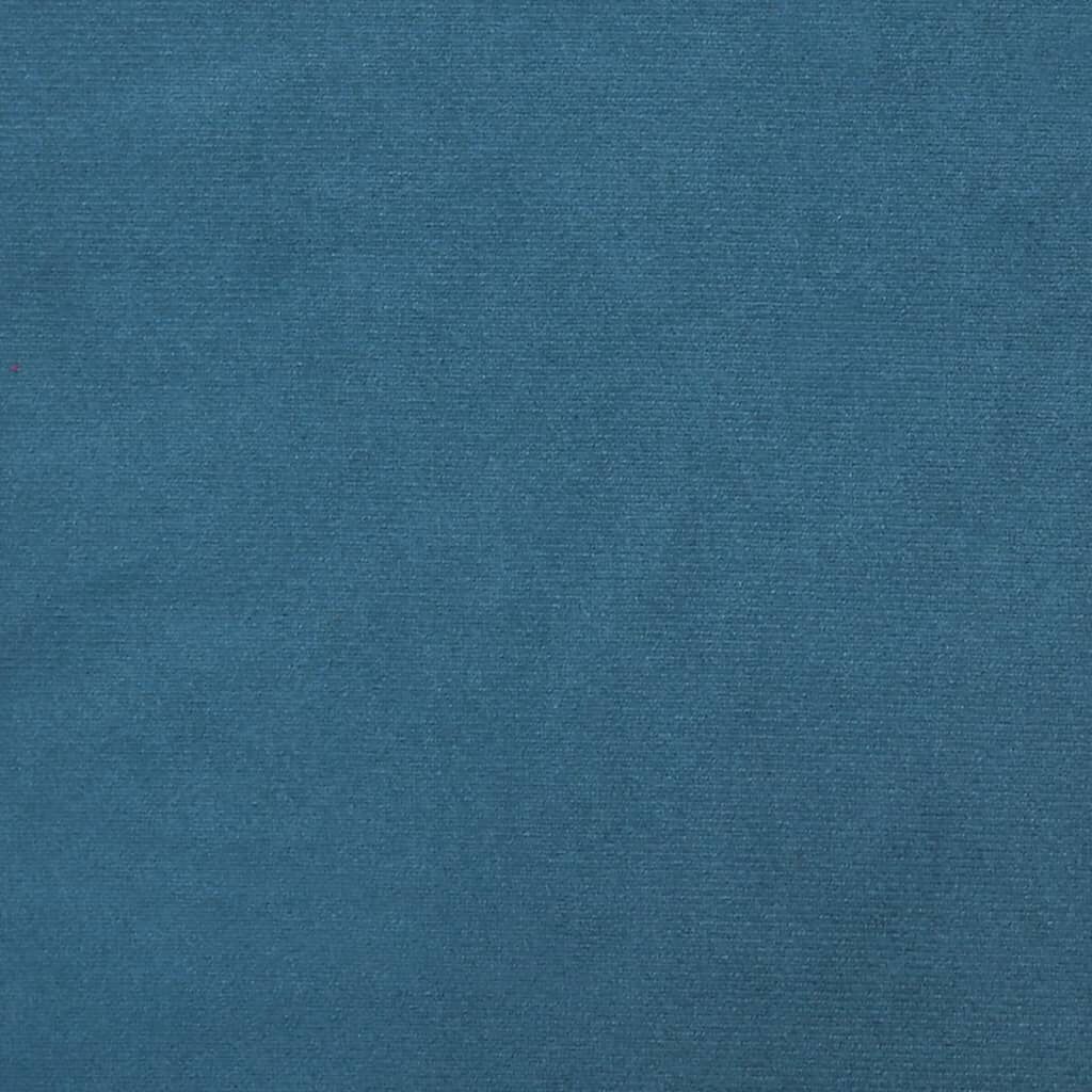 vidaXL Κρεβάτι Boxspring με Στρώμα Μπλε 90x200 εκ. Βελούδινο