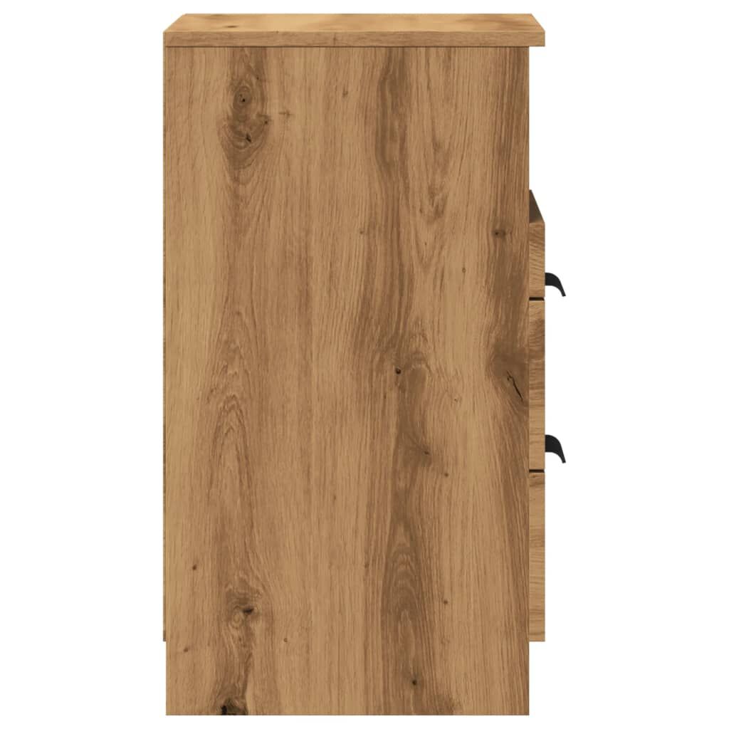 vidaXL Κομοδίνο Αρτισιανή Δρυς 40x36x65 εκ. από Επεξεργασμένο Ξύλο