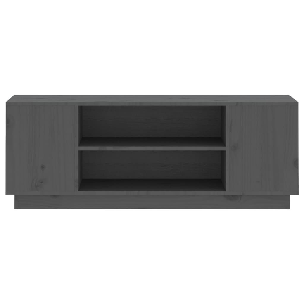 vidaXL Έπιπλο Τηλεόρασης Γκρι 110x35x40,5 εκ. από Μασίφ Ξύλο Πεύκου