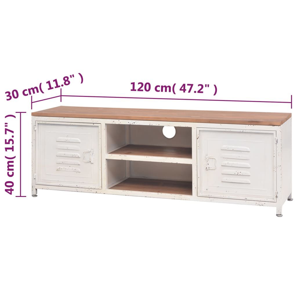 vidaXL Έπιπλο Τηλεόρασης Λευκό 120 x 30 x 40 εκ.