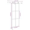vidaXL Συρόμενη πόρτα με σετ υλικού 76x205 cm από γυαλί&Αλουμίνιο
