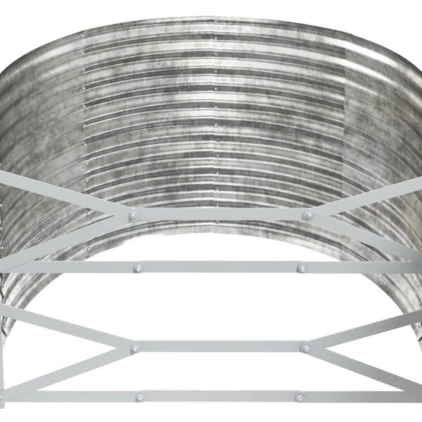 vidaXL Ζαρντινιέρα Ασημί 249x100x68 εκ. Γαλβανισμένος χάλυβας