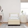 vidaXL Κρεβάτι με ελατήρια με στρώμα Κρεμ 80 x 200 cm ύφασμα