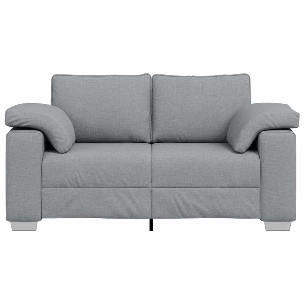 vidaXL Καναπές με μαξιλάρι Ανοιχτό γκρι 160 x 77 x 82 εκ ύφασμα