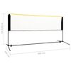 vidaXL Φιλέ Μπάντμιντον Ρυθμιζόμενο 300 x 103 x 94-158 εκ. Μεταλλικό