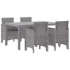 vidaXL &Sigma;έ&tau; &phi;&alpha;&gamma;&eta;&tau;&omicron;ύ &gamma;&iota;&alpha; &kappa;ή&pi;&omicron; 5 pcs &Alpha;&nu;&omicron;&iota;&chi;&tau;ό &gamma;&kappa;&rho;&iota; Rattan Polt
