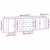 vidaXL Μπουφές Μαύρη δρυς 240 x 33 x 70 εκ. Επεξεργασμένο ξύλο
