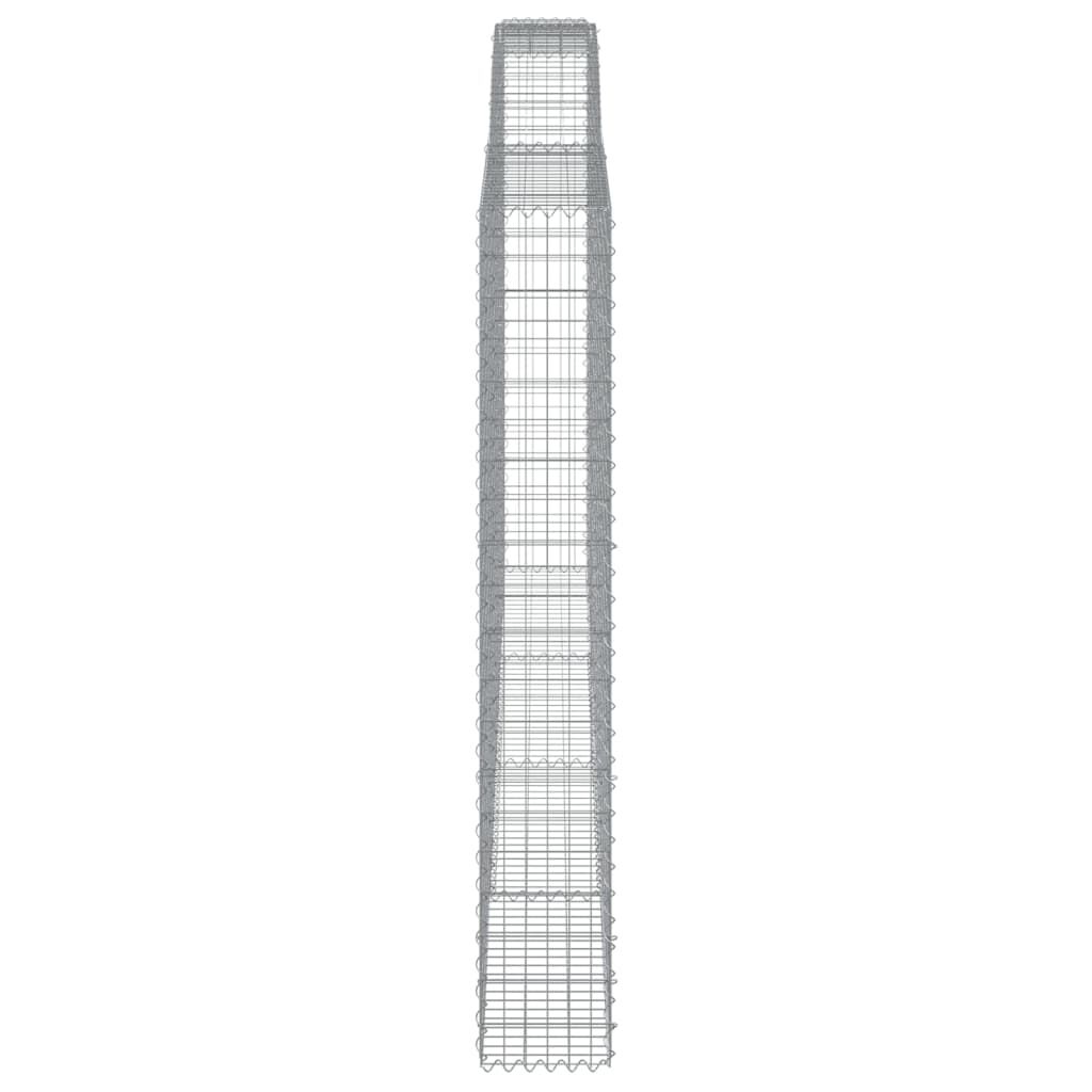 vidaXL Συρματοκιβώτιο Τοξωτό 400x30x200/220εκ. από Γαλβανισμένο Χάλυβα