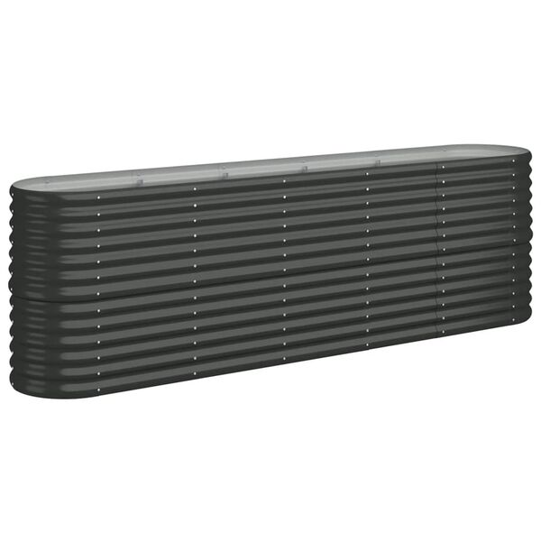 vidaXL Ζαρντινιέρα Ανθρακί 224x40x68 εκ Ατσάλι με Ηλεκτρ. Βαφή Πούδρας