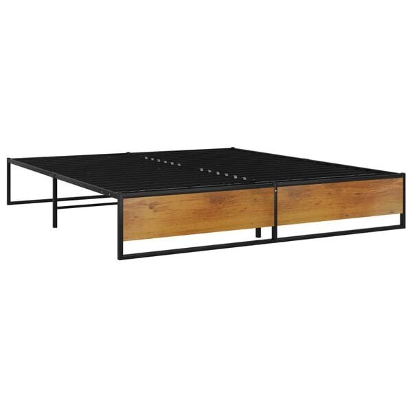 vidaXL Πλαίσιο Κρεβατιού Μαύρο 180 x 200 εκ. Μεταλλικό