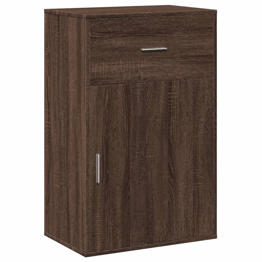 vidaXL Ραφιέρα με Ντουλάπια Καφέ Δρυς 56,5x39x90εκ. Επεξεργασμένο Ξύλο