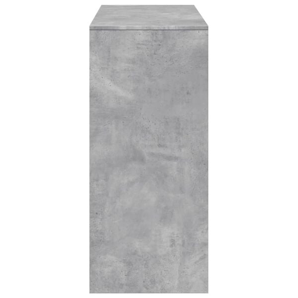 vidaXL Τραπέζι Κονσόλα με Ράφι Γκρι Σκυρ 124x46x103,5εκ. Επεξεργ. Ξύλο