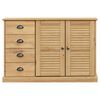 vidaXL Μπουφές με Συρτάρια VIGO 113 x 40 x 75 εκ. Μασίφ Ξύλο Πεύκο