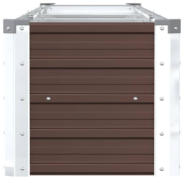 vidaXL Ζαρντινιέρα Υπερυψωμένη Καφέ 320x40x45 εκ. Γαλβανισμ. Χάλυβας