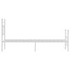 vidaXL Πλαίσιο Κρεβατιού με Κεφαλάρι/Ποδαρικό Λευκό 75x190 εκ. Μέταλλο
