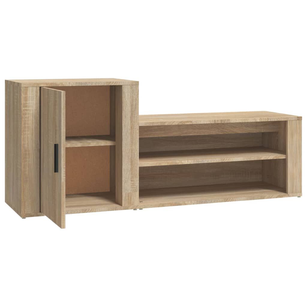 vidaXL Παπουτσοθήκη Sonoma Δρυς 130x35x54 εκ. από Επεξεργασμένο Ξύλο