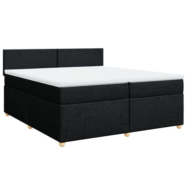 vidaXL &Kappa;&rho;&epsilon;&beta;ά&tau;&iota; Boxspring &mu;&epsilon; &Sigma;&tau;&rho;ώ&mu;&alpha; &Mu;&alpha;ύ&rho;&omicron; 200x200 &epsilon;&kappa;. &Upsilon;&phi;&alpha;&sigma;&mu;ά&tau;&iota;&nu;&omicron;