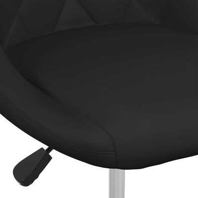 vidaXL Καρέκλα Τραπεζαρίας Μαύρη από Συνθετικό Δέρμα