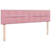 vidaXL Οθωμανικό κρεβάτι με στρώματα ροζ 200x200cm Velvet
