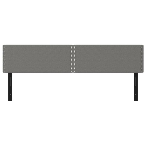 vidaXL Κεφαλάρια Κρεβατιού 2 τεμ. Σκ. Γκρι 90x5x78/88 εκ. Υφασμάτινο