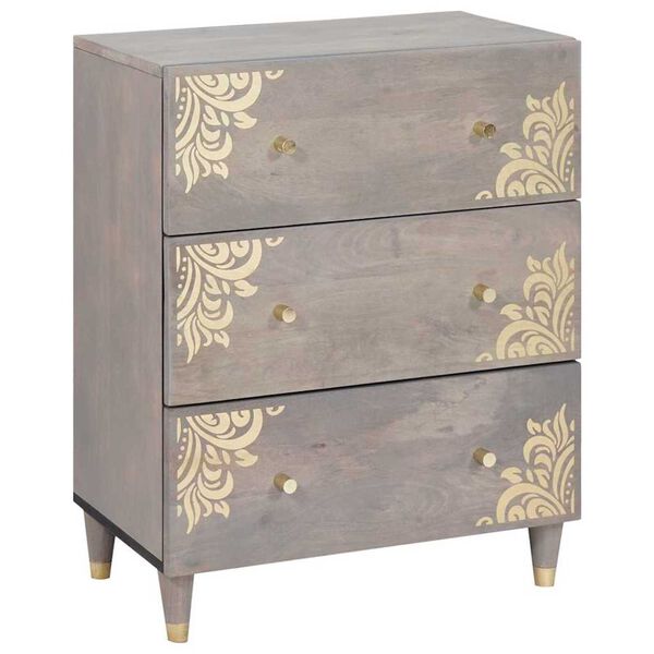 vidaXL Σετ Επίπλων Μπάνιου 3 pcs Γκρι και Χρυσό 180 x 33 x 75 εκ.