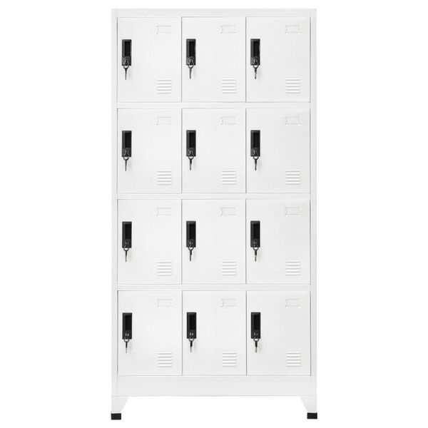 vidaXL Φοριαμός Λευκός 90 x 45 x 180 εκ. Ατσάλινος