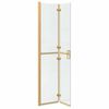 vidaXL Τοίχος ντους Walk-in Χρυσό και διαφανές 80 x 190 cm
