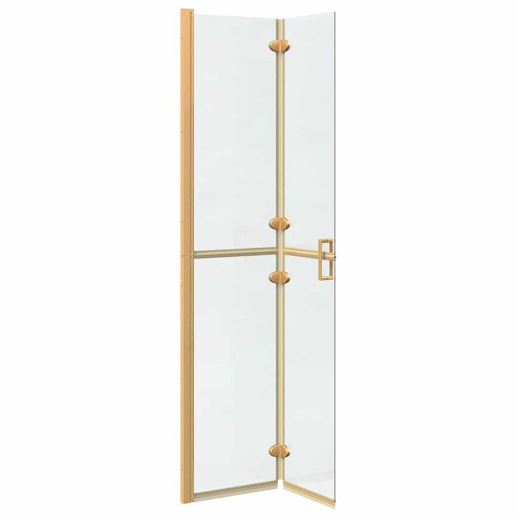 vidaXL Τοίχος ντους Walk-in Άλλο Χρυσό και διαφανές 80 x 190 cm