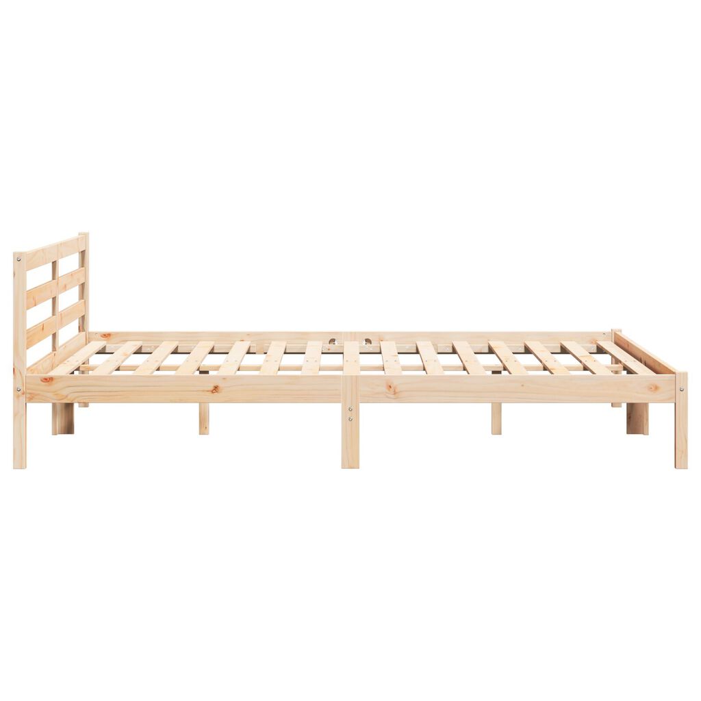 vidaXL Κρεβάτι με Κεφαλάρι 180x220 εκ. Μασίφ Ξύλο Πεύκου