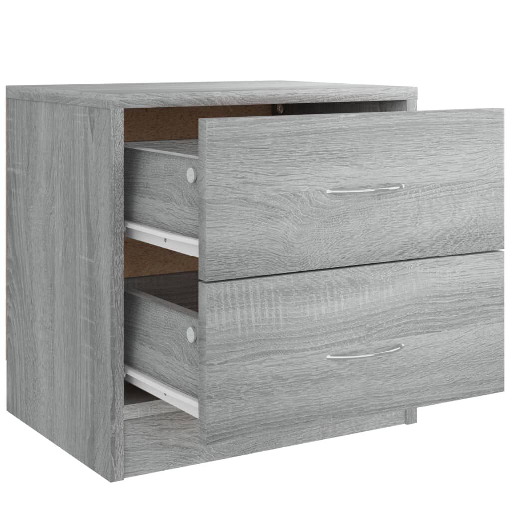 vidaXL Κομοδίνα 2 τεμ. Γκρι Sonoma 40x30x40 εκ. από Επεξεργασμένο Ξύλο