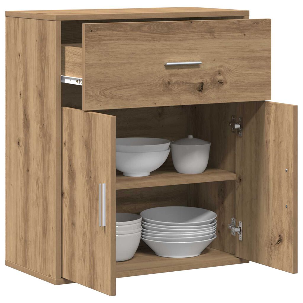 vidaXL Πλαϊνό γραφείο artisan δρυς 60 x 31 x 70 εκ Επεξεργασμένο ξύλο