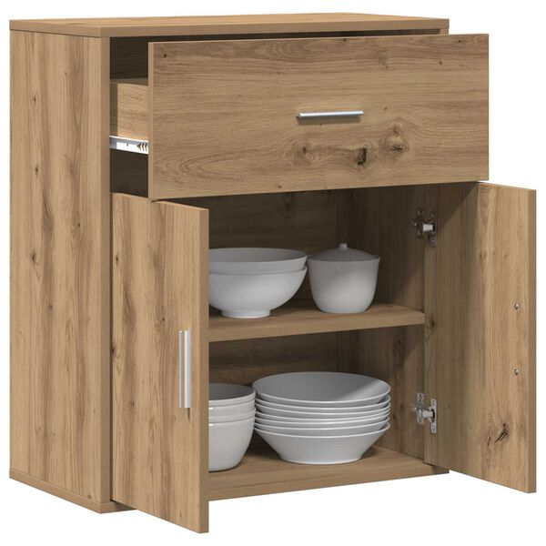 vidaXL Πλαϊνό γραφείο artisan δρυς 60 x 31 x 70 εκ Επεξεργασμένο ξύλο