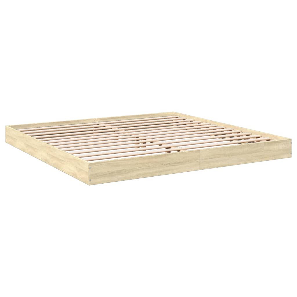 vidaXL Πλαίσιο Κρεβατιού Χωρ. Στρώμα Sonoma Δρυς 200x200 εκ. Επ. Ξύλο