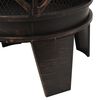 313637 vidaXL Rustic Fire Pit with Poker Φ42x54 cm Steel