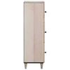vidaXL Highboard με ράφι Λευκό 40 x 33 x 110 εκ Μασίφ ξύλο μάνγκο