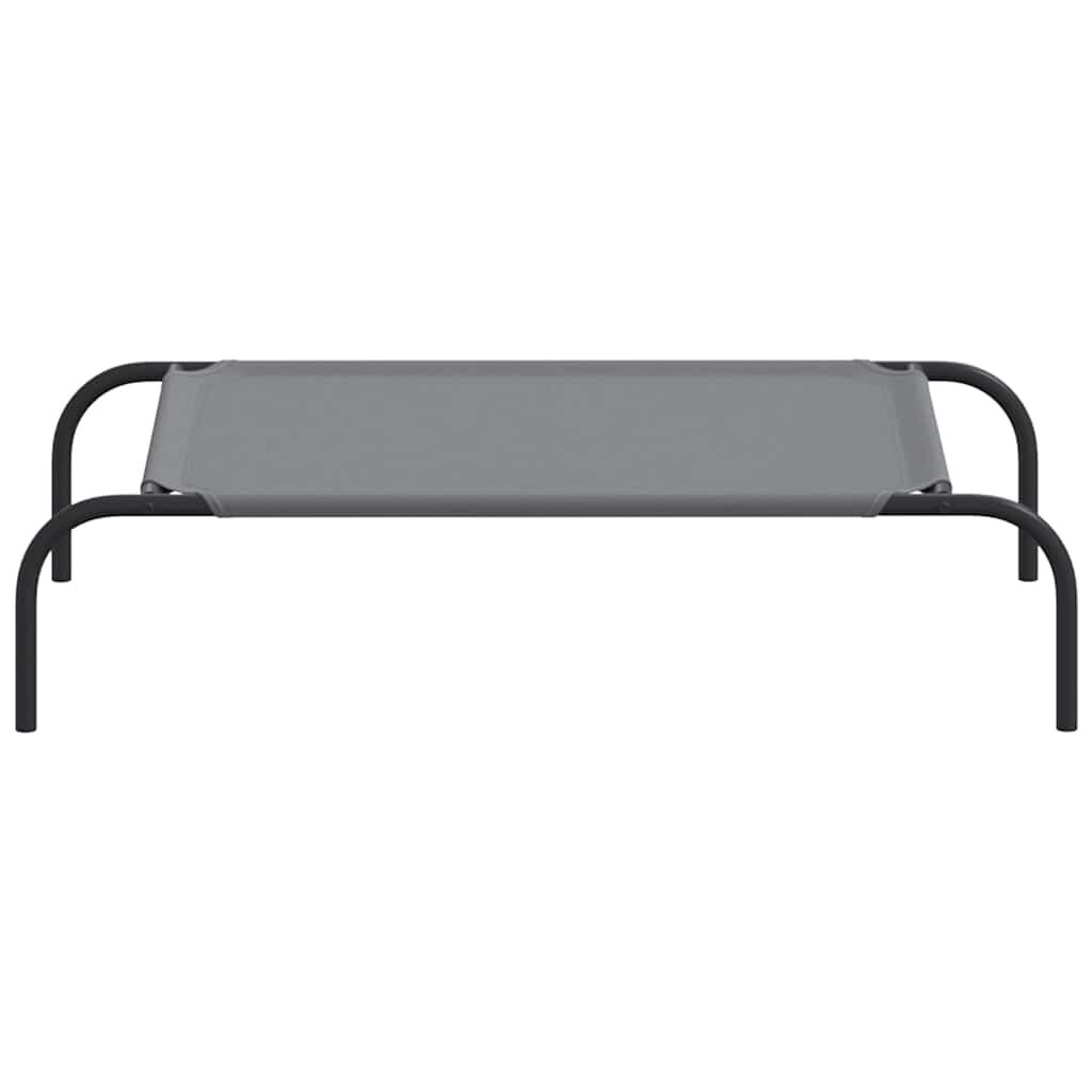 vidaXL Ανυψωμένο κρεβάτι σκύλου γκρι 90x50x20 cm ύφασμα Οξφόρδης