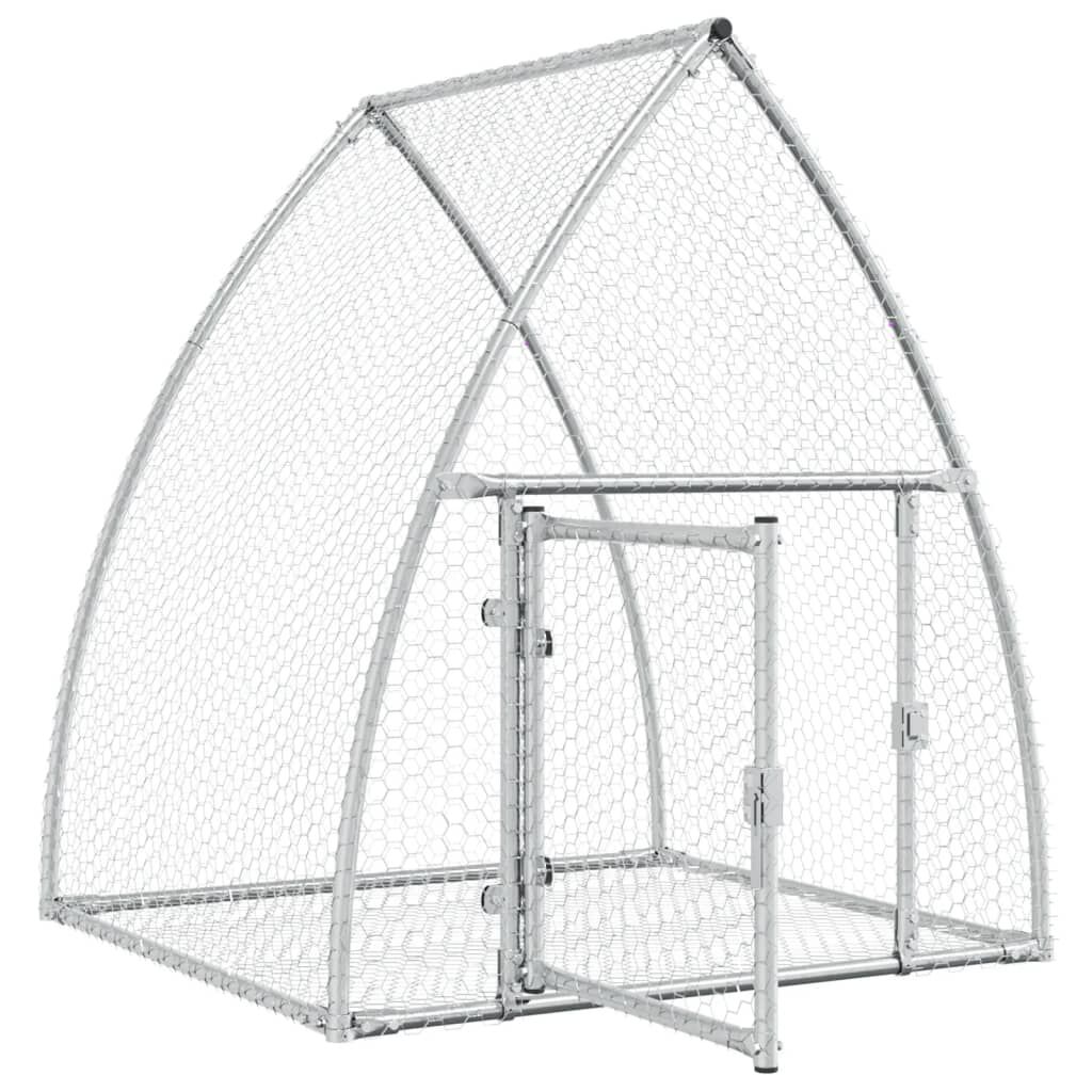 vidaXL Κλουβί Κουνελιών Ασημί 100x105x120 εκ. από Γαλβανισμένο Χάλυβα